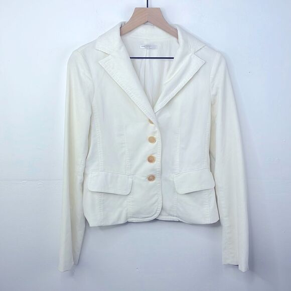 Vince Women’s size 6 Cream Corduroy Blazer Fully Lined Button Closure w pockets - Picture 1 of 8